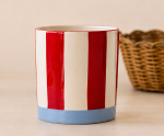 Doniczka w/stripes red/lt blue