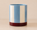 Doniczka w/stripes blue/maroon