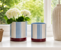 Doniczka w/stripes blue/maroon