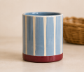 Doniczka w/lines blue/maroon