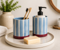 Doniczka w/lines blue/maroon