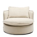 Fotel Alcudia, Lounge Armchair, Classic linen- Dune natural