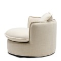 Fotel Alcudia, Lounge Armchair, Classic linen- Dune natural