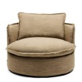 Fotel Alcudia, Lounge Armchair, Classic linen- Brown Taupe