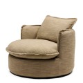 Fotel Alcudia, Lounge Armchair, Classic linen- Brown Taupe