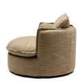 Fotel Alcudia, Lounge Armchair, Classic linen- Brown Taupe