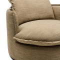 Fotel Alcudia, Lounge Armchair, Classic linen- Brown Taupe