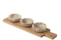 Zestaw miseczek marmurowych Marble Natural/Beige