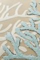 Poduszka Coral Cotton Greige/Light Blue