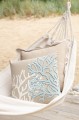 Poduszka Coral Cotton Greige/Light Blue