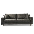 Sofa Kendall Sofa 3,5 Seater, velvet, grey