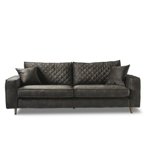 Sofa Kendall Sofa 3,5 Seater, velvet, grey