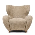 Fotel Courchevel Vintage velvet, classic cream