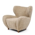 Fotel Courchevel Vintage velvet, classic cream