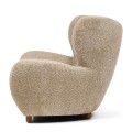 Fotel Courchevel Vintage velvet, classic cream