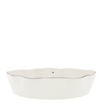 Miska owalna White with Black Heart