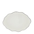 Miska owalna White with Black Heart