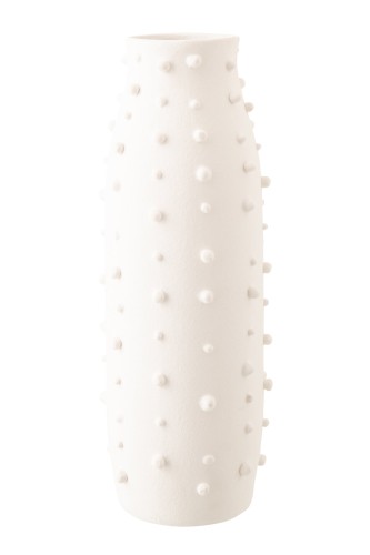 Wazon Ruby Dots Stoneware White