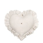Poduszka Heart 52x50cm Light naturel w/ruffles