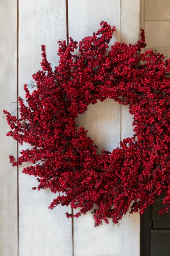 Wianek Wreath Berries Foam Christmas Red