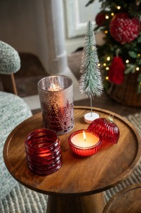 Lampion Christmas Red/Grey Large
