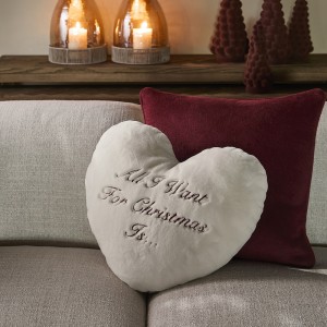 Poduszka Serce Świąteczna Christmas Wish Heart Box Pillow