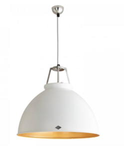 Lampa TITAN SIZE 5 PENDANT LIGHT, WHITE WITH GOLD INTERIOR