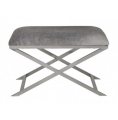 Stołek GRENA nickel cowskin grey