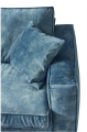 Sofa Kendall Sofa 3,5 Seater, velvet, petrol