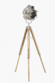 LAMPA TOLUCA NICKEL-WOOD NATURAL 87X87X185 CM