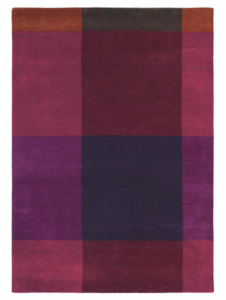 Dywan geometryczny - Plaid Burgundy
