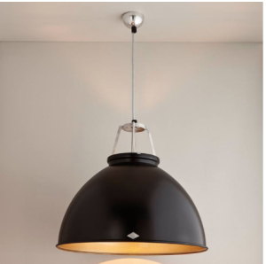 Lampa TITAN SIZE 5 PENDANT LIGHT, BLACK WITH BRONZE INTERIOR