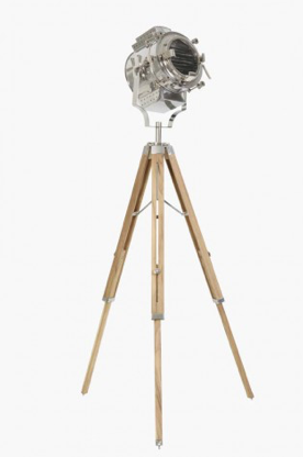 LAMPA TOLUCA NICKEL-WOOD NATURAL 87X87X185 CM